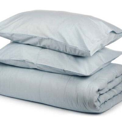 Linen with pillows and blanket isolated