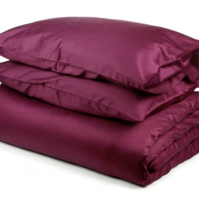 Linen with pillows and blanket isolated