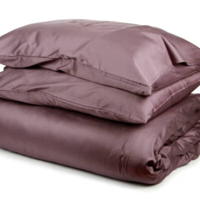 Linen with pillows and blanket isolated