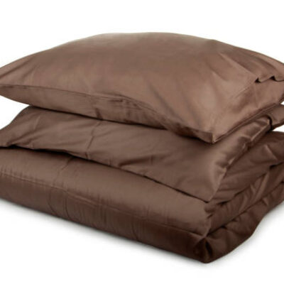 Linen with pillows and blanket isolated